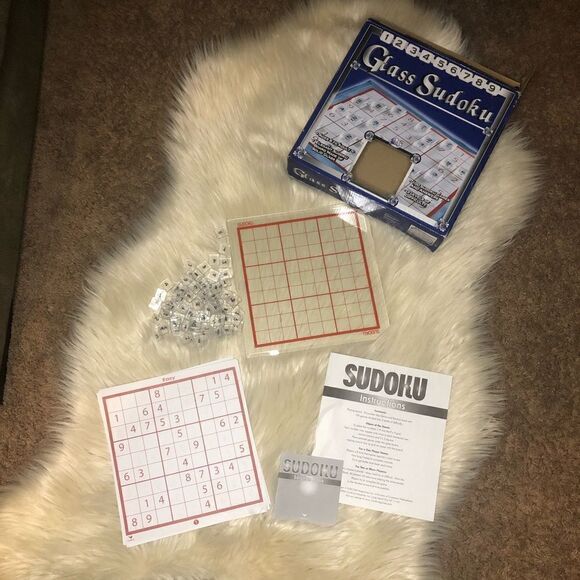 Sudoku Board Game Solid Glass 3 Levels Complete - Picture 1 of 5